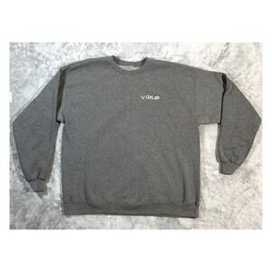 GitLab Gray Crewneck Sweatshirt Embroidered Logo Size XL